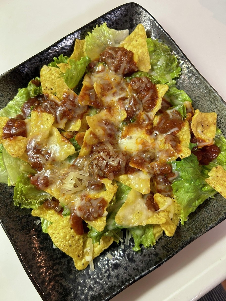 牛肉たっぷりのエンチラーダナチョスのレシピ