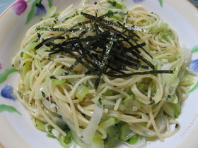 簡単大葉とねぎの和風スパゲティ