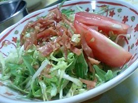 水菜と春キャベツのサラダ