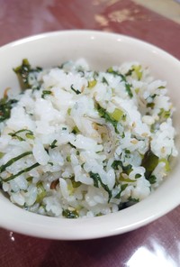 小松菜とわかめの混ぜご飯