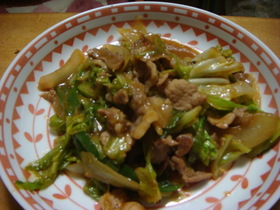 キャベツと豚の味噌炒め