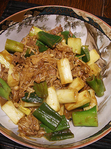 豚肉とネギとえのき茸の和風カレー煮の画像