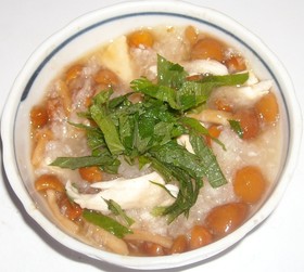 鶏肉入りなめこおろし青じそドレッシング味