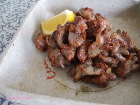砂ずりのカリカリ炒め