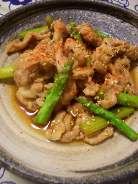 簡単♪豚肉&アスパラ炒め