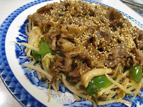 もやし焼肉でボリュームアップ☆