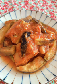 高野豆腐と茄子のトマトソース煮