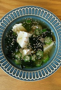 【食育通信】豆腐とオクラのスープ