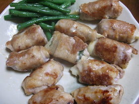 筍のチーズ肉巻き