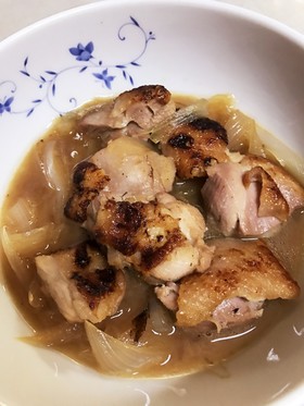 新玉と鶏ももの甘々煮