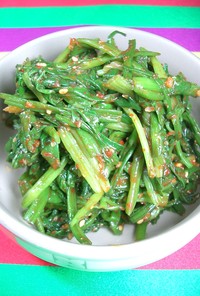 韓国で作る春野菜料理　野芹の和え物