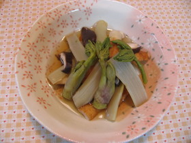 簡単 うどとちくわのサッと煮
