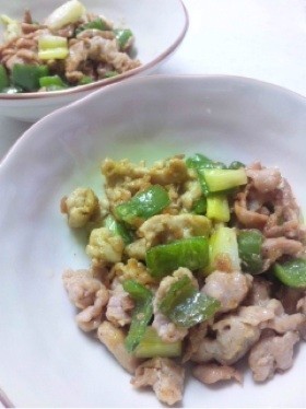 豚肉の辛子マヨ炒め