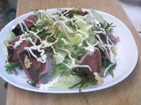 簡単かつおのタタキサラダ
