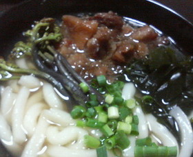 牛スジ煮込みde肉うどん♪