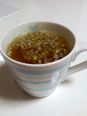 風邪に負けるな!梅ネギスープ