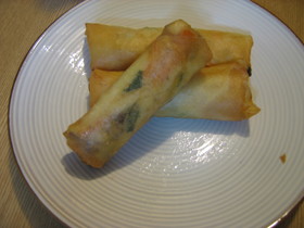 余った皮でイタリアン春巻き
