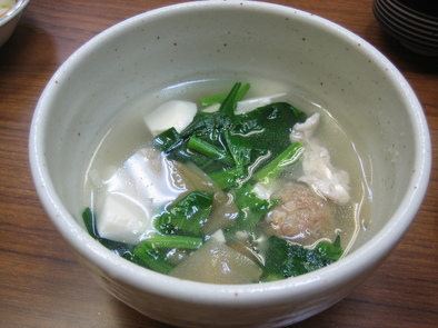 ザーサイと豆腐ささ身のスープの写真