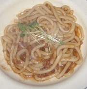 うちのごはん すきやき肉豆腐で焼きうどんの写真