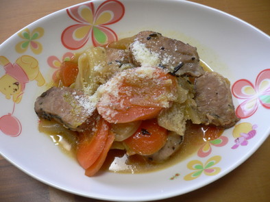 塩豚と野菜のオリーブオイル蒸しの写真