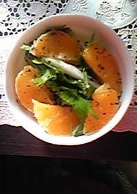 オレンジとセロリの簡単サラダ