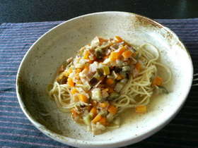 野菜たっぷりコンソメパスタ
