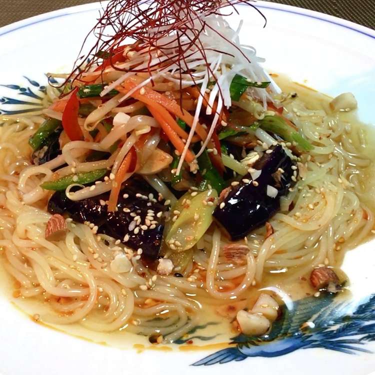 【ダイエット冷やし中華】夏野菜の香辣涼麺