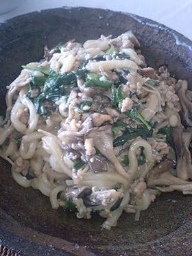 まろやか♪みそバター焼きうどん