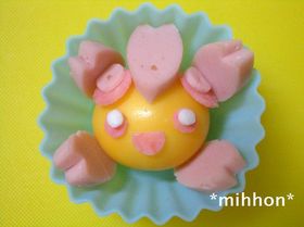 うずらdeチェリム(キャラ弁おかず)