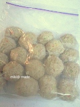 冷凍ストック肉団子(茹で汁活用レシピ付)