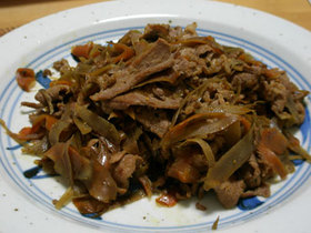 きんぴら豚・きんぴら牛 お弁当のおかず