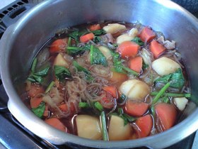 活力鍋で!秒速ノンオイル肉じゃが♪