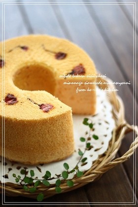 桜・香味シフォンケーキ2