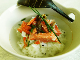 昆布茶DE簡単♪鮭茶漬け