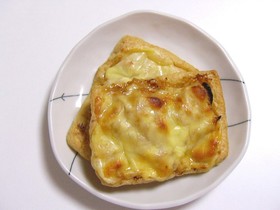 新たまねぎ味噌de油揚げピザ☆彡