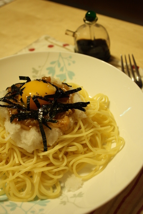 簡単☆なめたけおろしパスタ