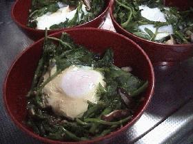 モロヘイヤを食べよう!(卵入り煮びたし)