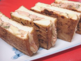 厚揚げ(生揚げ)の明太子マヨチーズ焼き