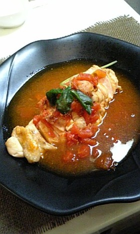 鶏胸肉のさっぱりトマト♪