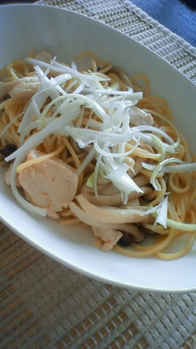 簡単!鶏肉としめじのパスタ