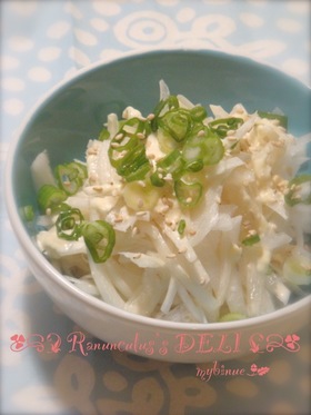 オニオンスライスは♔マヨ麺つゆで❤