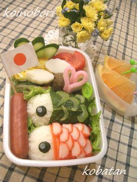 鯉のぼりのお弁当❤(キャラ弁)