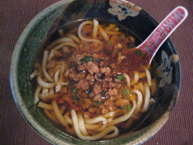 肉うどん☆担々麺風