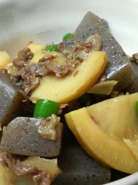 筍とこんにゃくの炒め煮