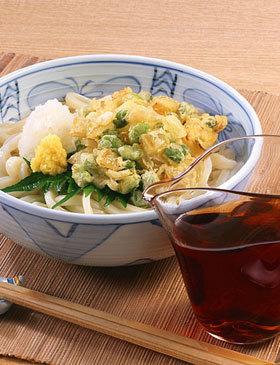 枝豆かき揚げうどん