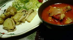 一度に2品♪簡単ミネストローネ&おかず☆