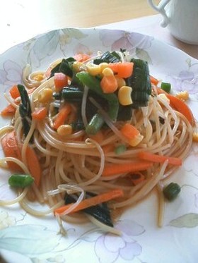 残り物パスタ(●^o^●)