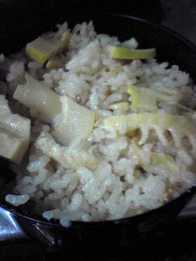 たけのこご飯2(米糠下湯で不要Ver.)