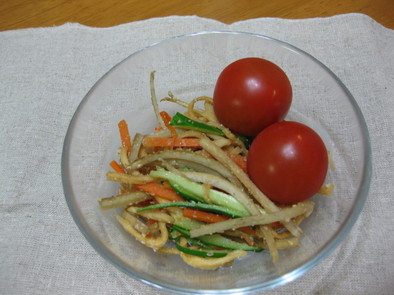 ノンマヨ・素材の味で切干ゴボウサラダの写真