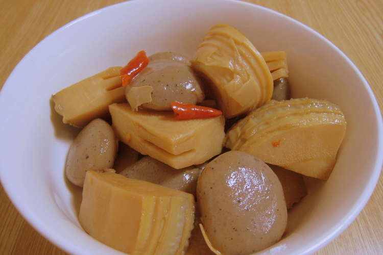 たけのことコンニャクの煮物 ピリ辛味 レシピ 作り方 By ペンギンとネズミ クックパッド 簡単おいしいみんなのレシピが359万品